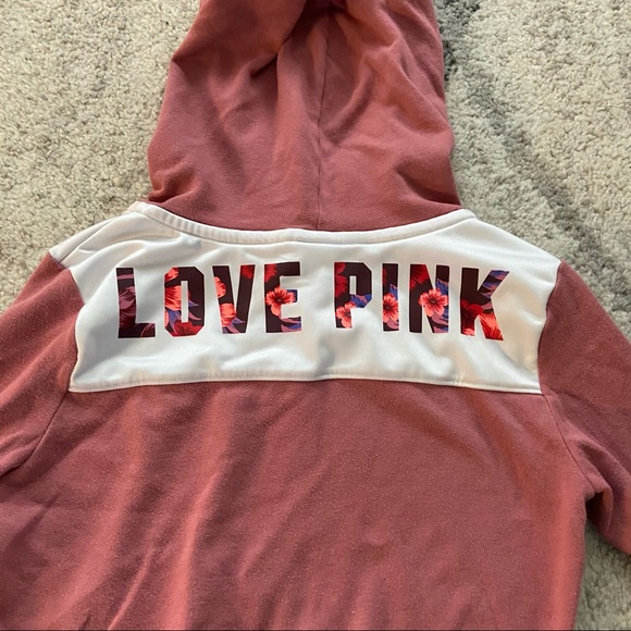 VS Pink Zip Up Tropical Sweater - Picture 2 of 4